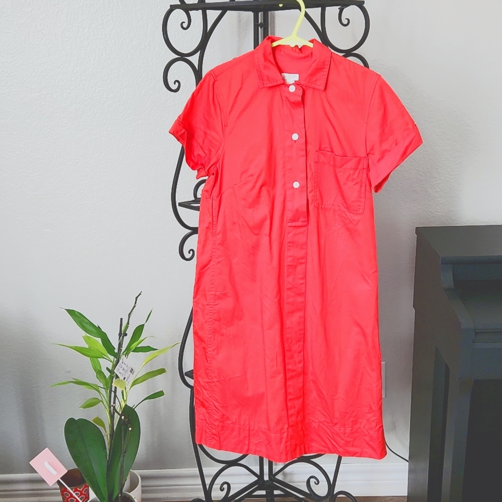 JCrew Orange Cotton Dress Size XXS